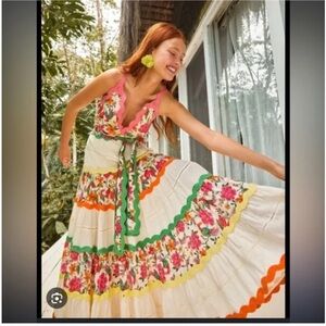 NWT Farm Rio Toucans Garden Maxi Dress
